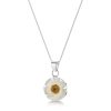 Wear Shrieking Violet Necklaces & Pendants | Shrieking Violet Daisy White Silver Pendant Small Round (Dpw04)