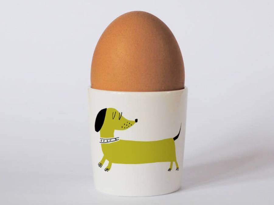 Tabletop British Isles | Repeat Repeat Uk Country & Coast Egg Cup Green Doxie Dog