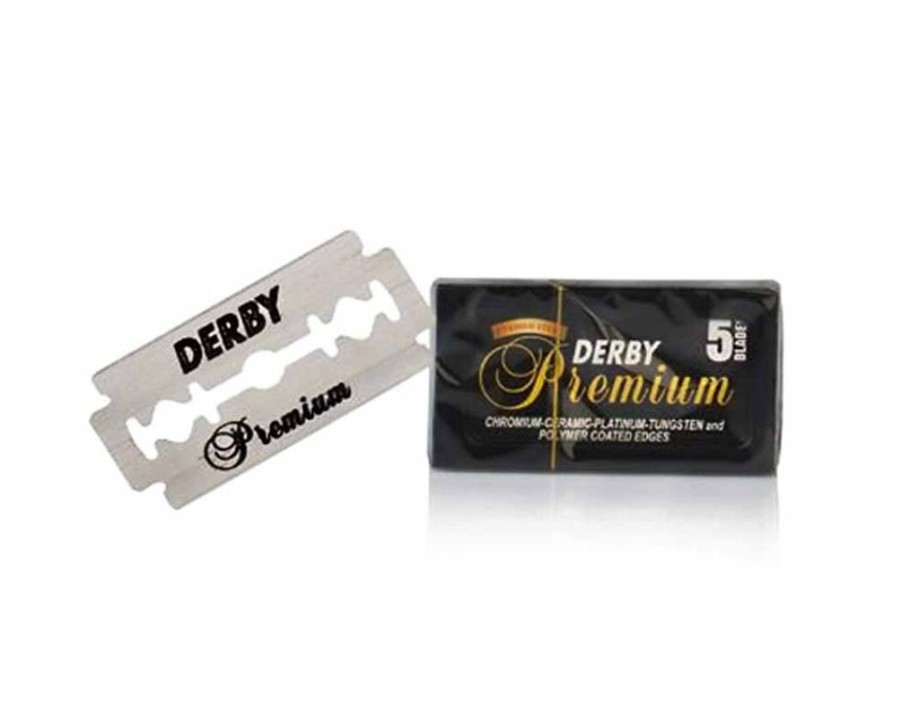 Bath & Body British Isles Shave Accessories | Derby Premium Safety Razor Blades (5 Pack)