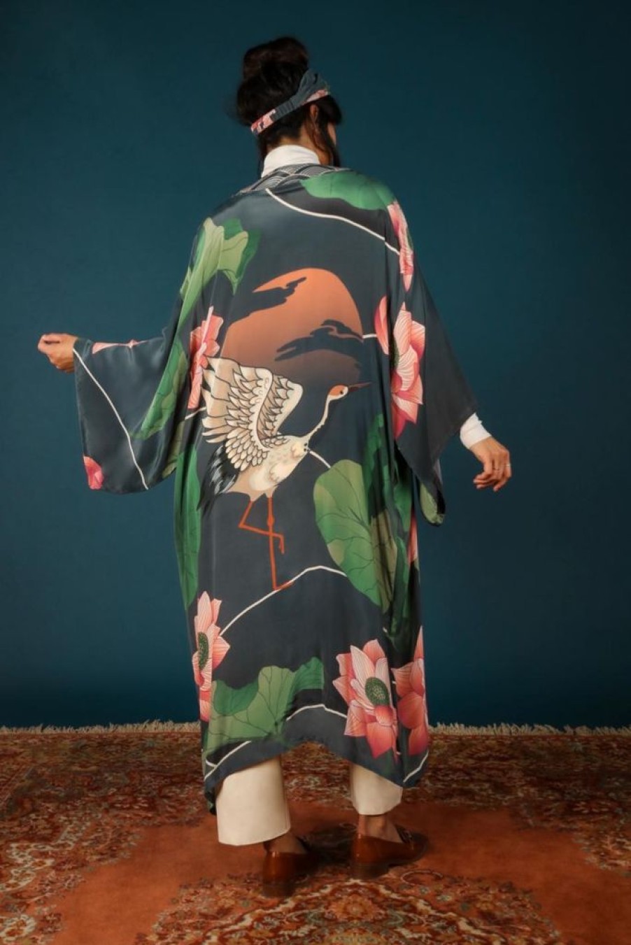 Wear Powder UK | Powder Uk Crane At Sunrise Kimono Gown