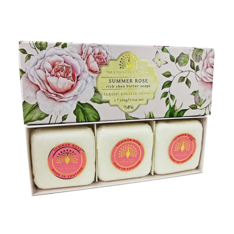 Bath & Body The English Soap Company Bar Soaps | The English Soap Company Summer Rose Hand Soap Gift Set