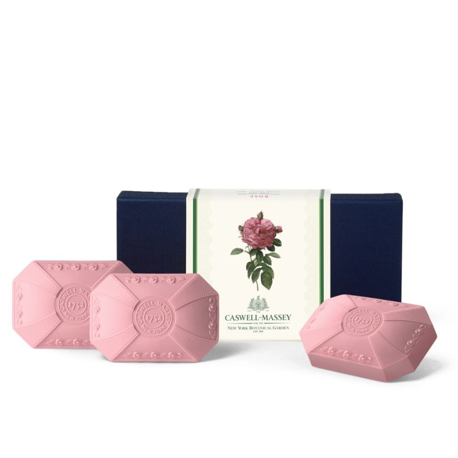 Bath & Body Caswell-Massey Bar Soaps | Caswell-Massey Rose Soap - 3 Soaps, 100G Each