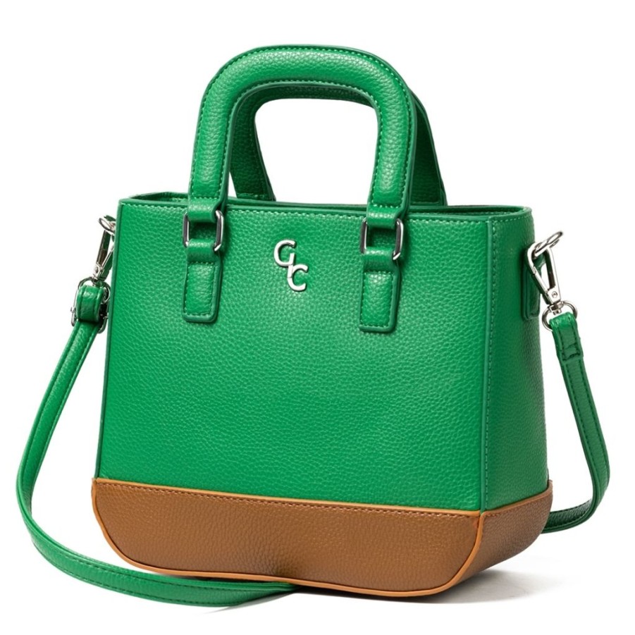 Wear Belleek | Belleek Galway Crystal Two Tone Shoulder Bag Green & Tan