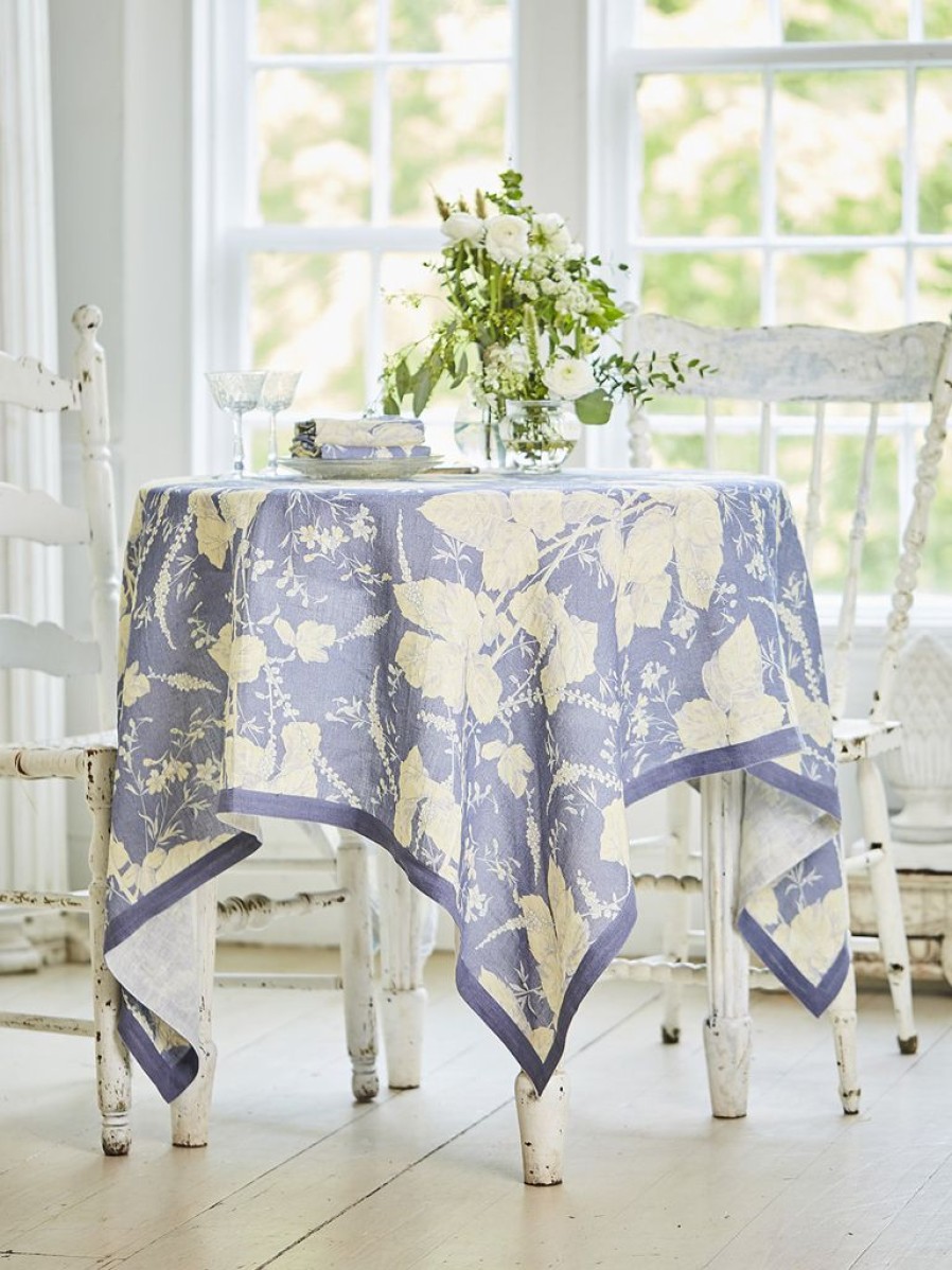 Tabletop April Cornell | April Cornell Blue Hemmingway Tablecloth, 54" X 54"