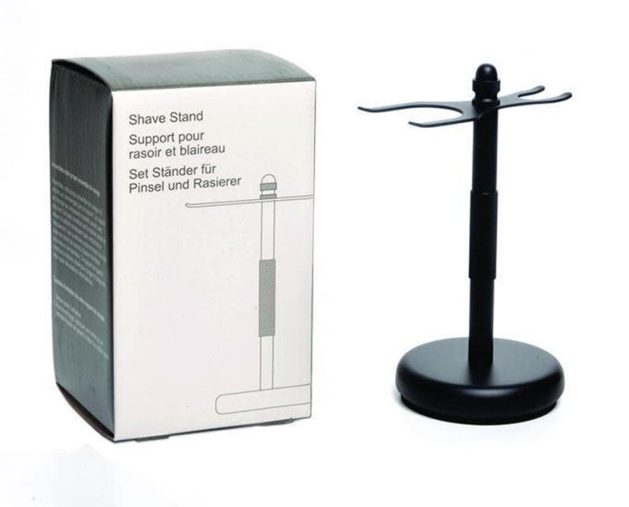 Bath & Body British Isles Shave Accessories | Pure Badger Collection Black Shaving Stand For Brush & Safety Razor