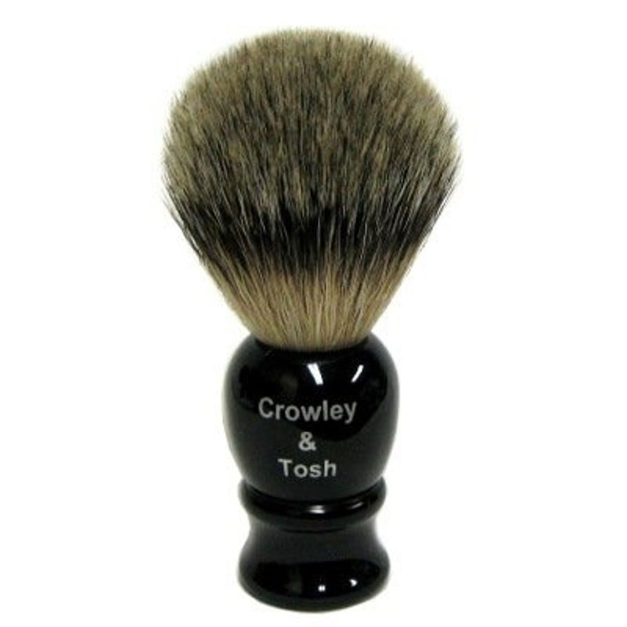 Bath & Body British Isles Shaving Brushes | Crowley & Tosh Best Badger Shaving Brush - Imitation Ebony