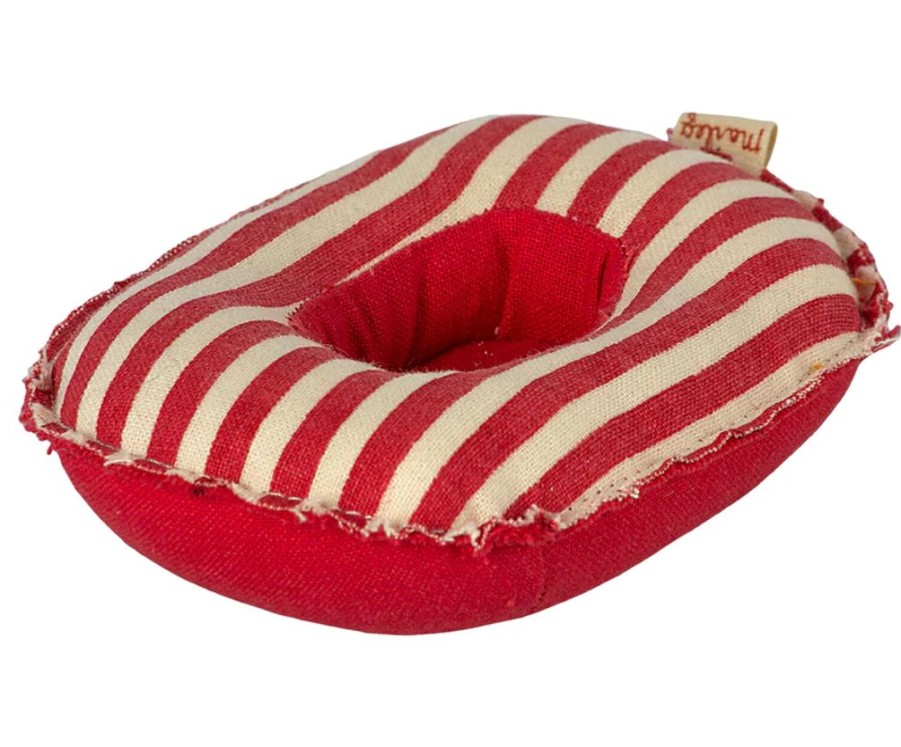 Children Maileg | Maileg Red Stripe Rubber Boat For Small Mouse