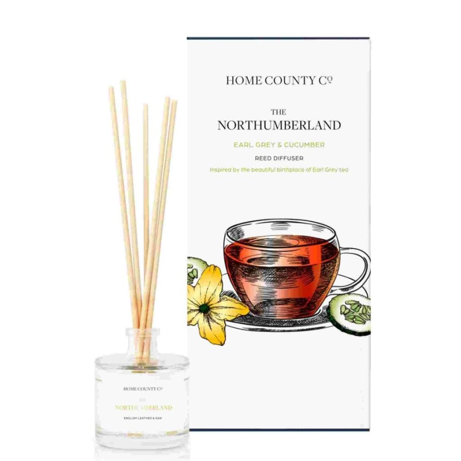 Decor Home County Candle Co. | Home Candle Co Northumberland Earl Grey & Cucumber Reed Diffuser 100Ml