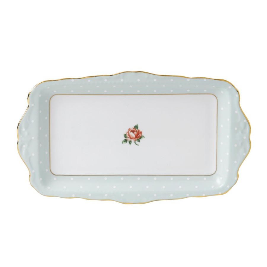 Tea Time Royal Albert Serving Plates | Royal Albert Polka Rose Vintage Sandwich Tray