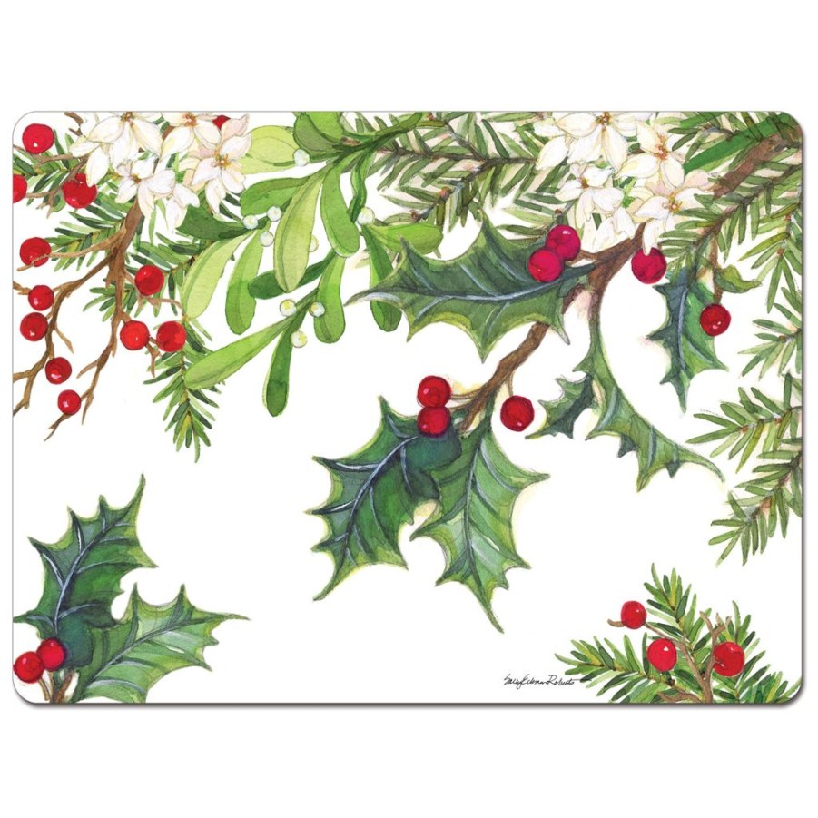 Tabletop British Isles | Cala Home Balsam & Berries Placemats (Set Of 4)