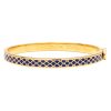 Wear Halcyon Days Bracelets & Bangles | Halcyon Days Skinny Salamander Deep Cobalt & Gold Hinged Bangle