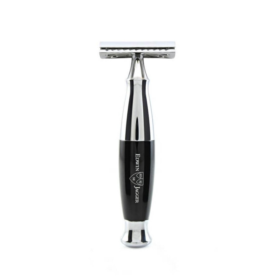 Bath & Body Edwin Jagger Razors | Edwin Jagger Black & Chrome Plated Double Edge Safety Razor