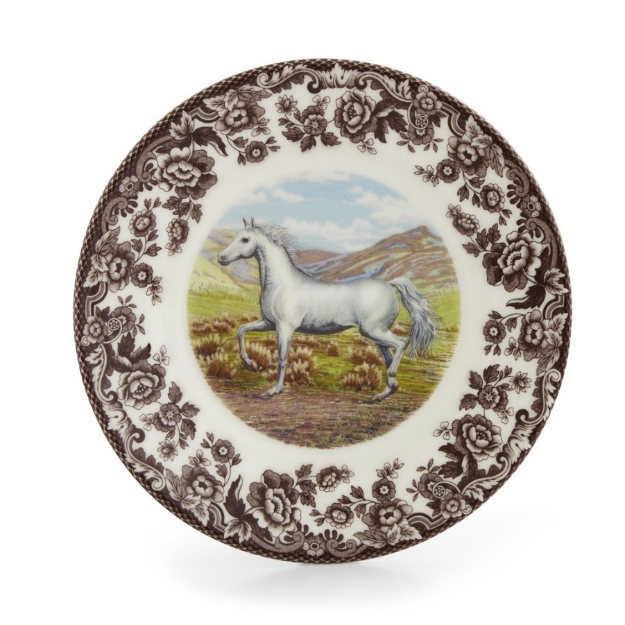 Tea Time Spode Tea Plates | Spode Woodland Salad Plate Arabian Horse