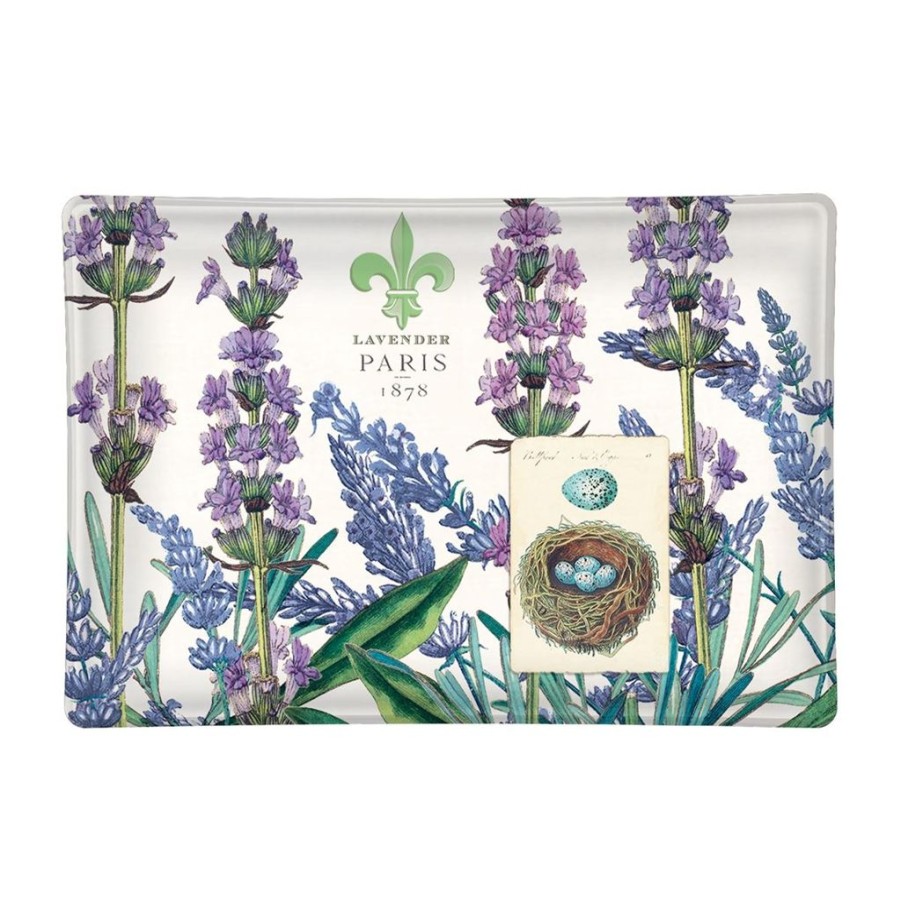 Bath & Body Michel Design Works | Michel Design Works Lavender Rosemary Rectangular Glass Soap Dish