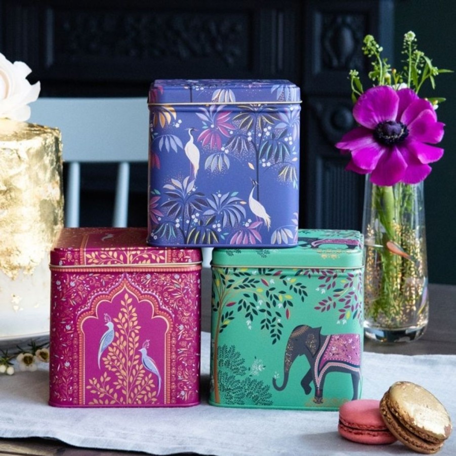 Tea Time British Isles Tea Tins & Storage Jars | Sara Miller India Square Caddies, Set Of 3