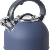 Tea Time British Isles Tea Kettles | Oggi Stainless Steel Whistling Tea Kettle 1.9L / 64Oz Blue