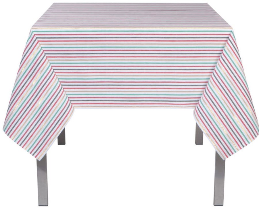 Tabletop Now Designs | North Pole Stripe Tablecloth 120 By 60