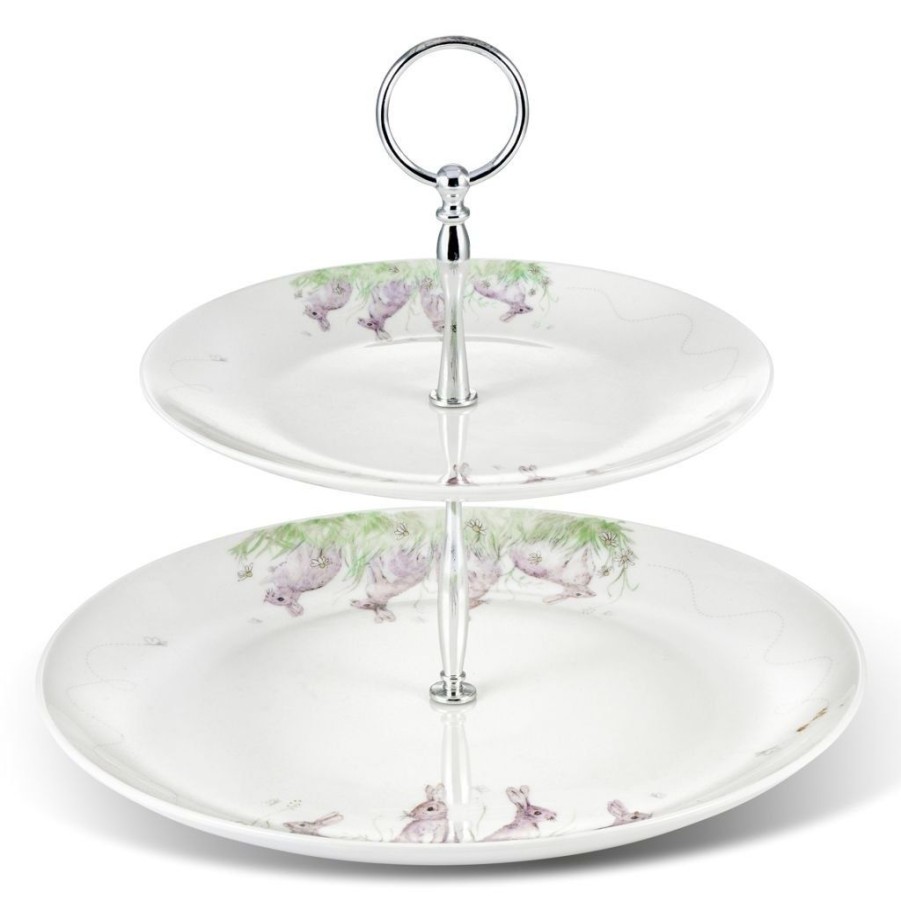 Tea Time Mosney Mill Serving Plates | Mosney Mill Edgar Green & Friends Two Tier Cake Stand