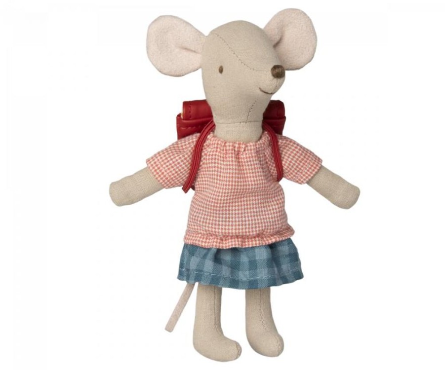 Children Maileg | Maileg Tricycle Mouse, Big Sister With Bag (Red)