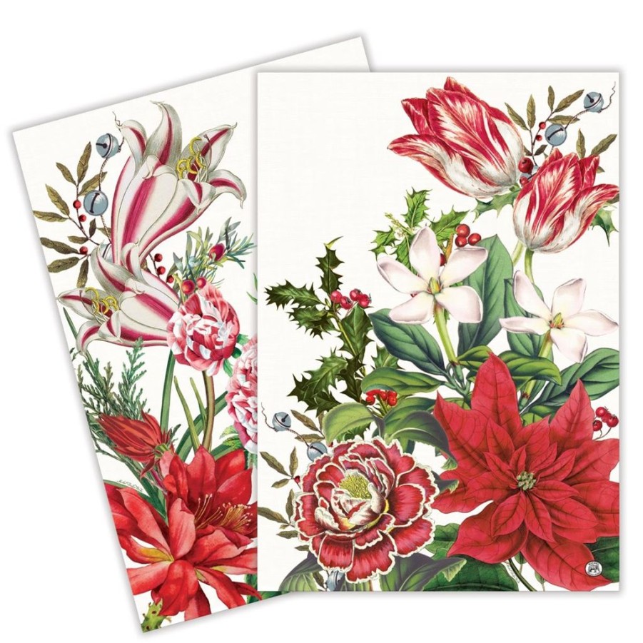 Tea Time Michel Design Works Holiday Tea Towels | Michel Design Works Christmas Bouquet Kitchen Towels Set Of 2