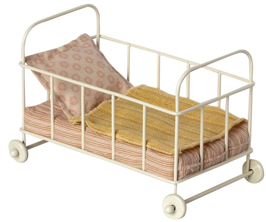 Children Maileg | Maileg Micro Cot Bed Rose