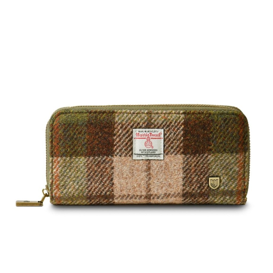 Wear Islander UK | Islander Uk Harris Tweed Chestnut Herringbone Long Wallet Purse