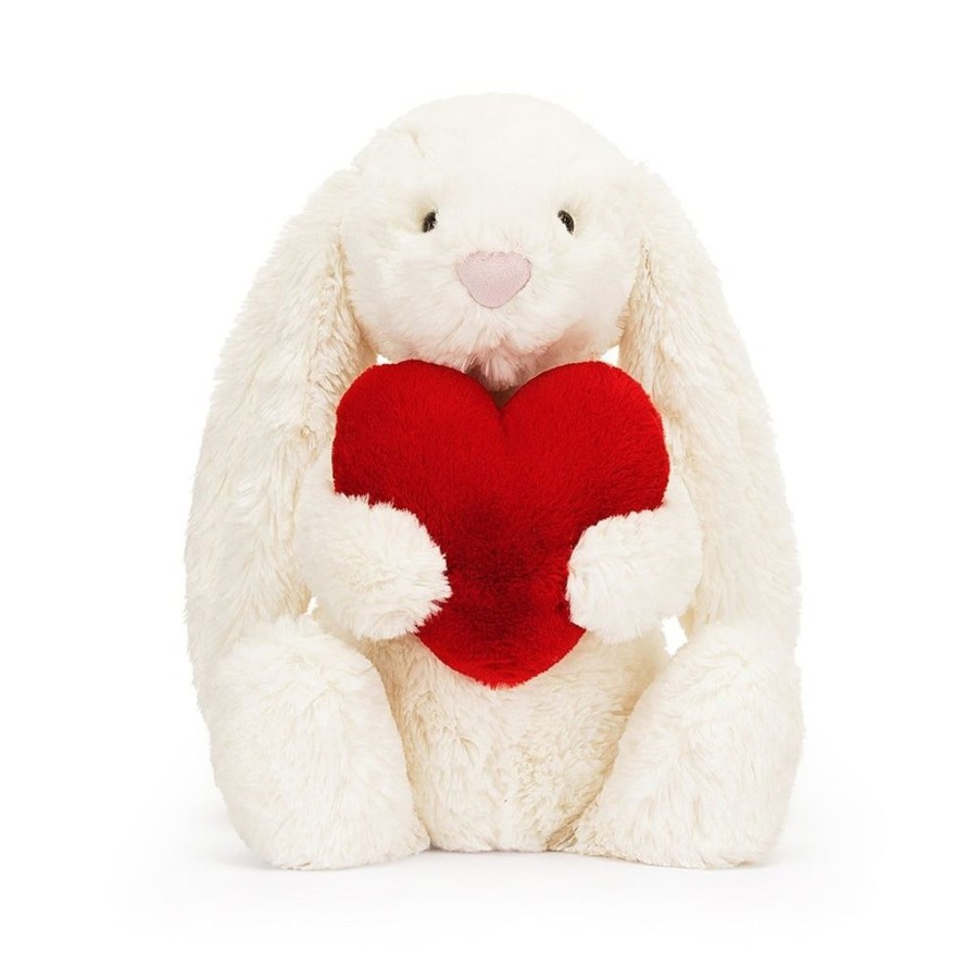 Children Jellycat | Jellycat Bashful Red Love Heart Bunny (Medium)