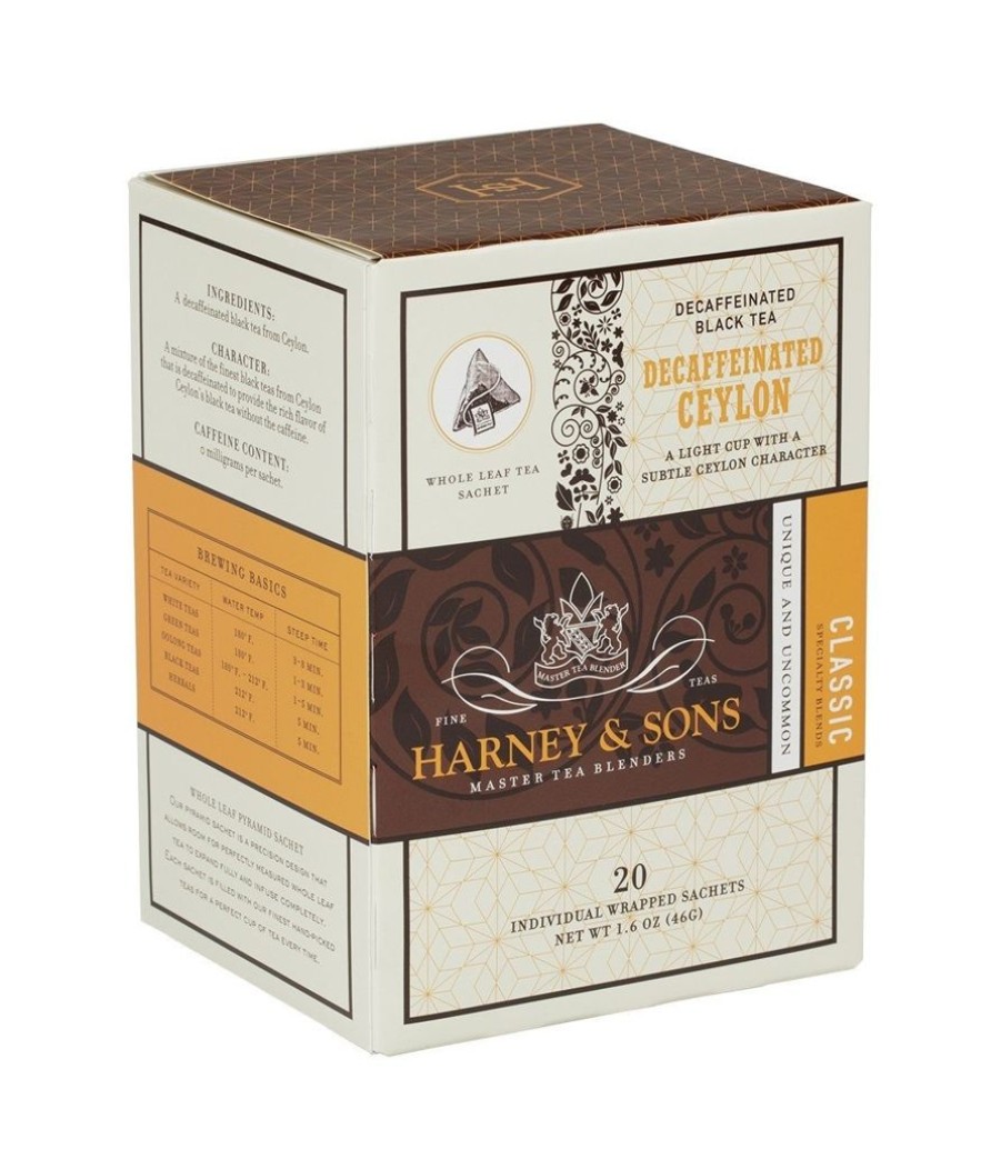 Tea Time Harney & Sons Harney & Sons | Harney & Sons Decaf Ceylon Box Of 20 Wrapped Sachets