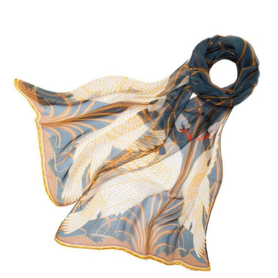 Wear British Isles | Walter Crane "The Swan" Silk Scarf