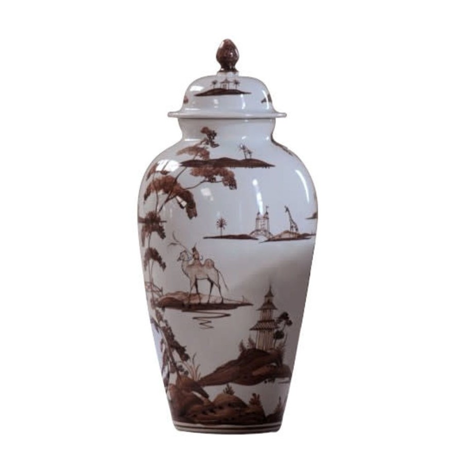 Decor British Isles Vases | Isis Ceramics Sepia Exotic Animals Wigstand Vase