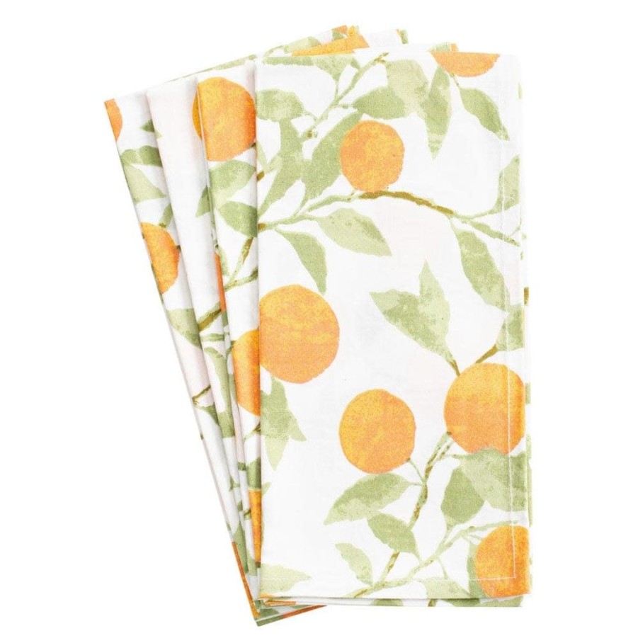 Tabletop British Isles | Caspari Orange Grove Napkins (Set Of 4)