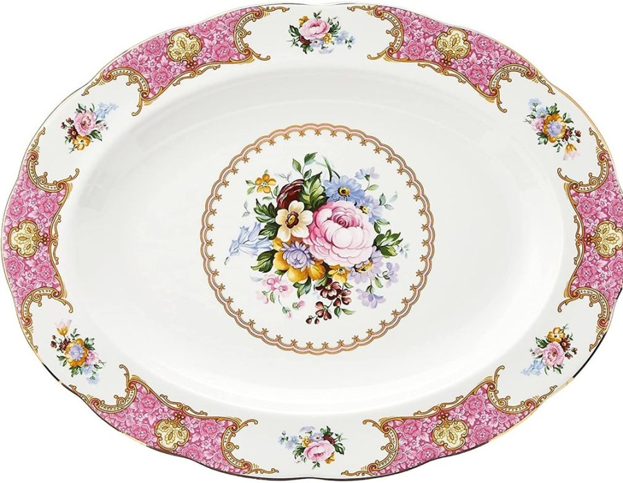 Tea Time Royal Albert Serving Plates | Royal Albert Lady Carlyle Platter