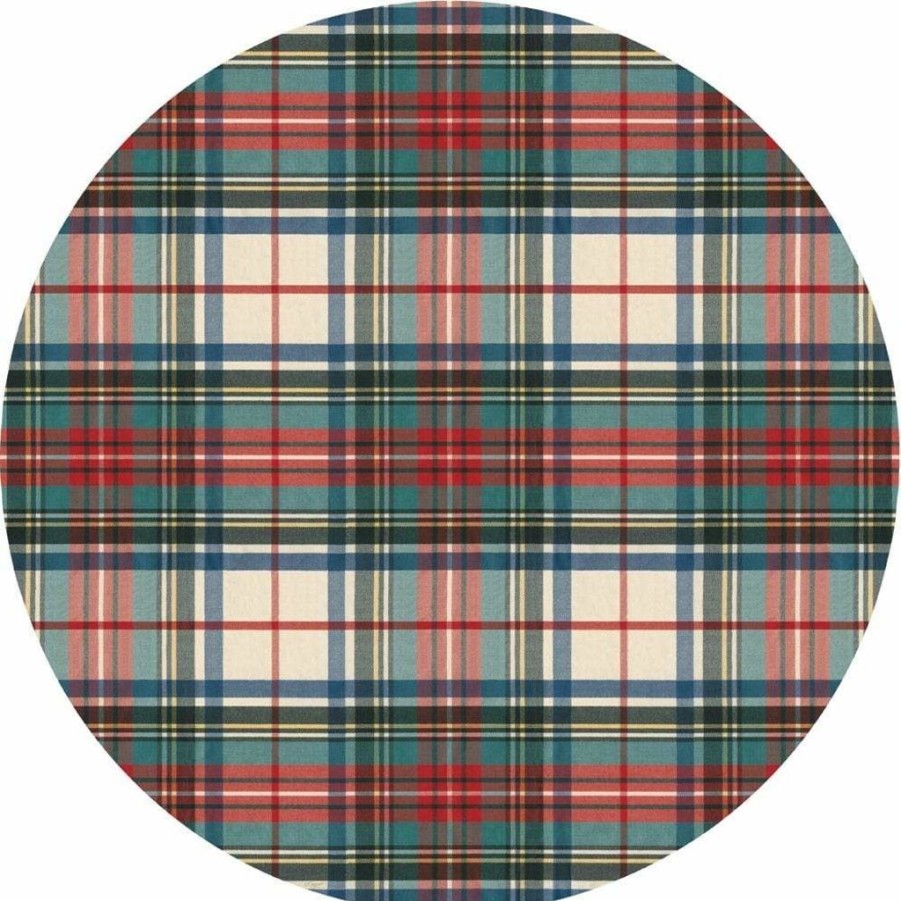 Tabletop British Isles | Caspari Stewart Dress Tartan Round Placemat