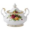 Tea Time Royal Albert Creamers & Sugar Bowls | Royal Albert Old Country Roses Covered Sugar Bowl