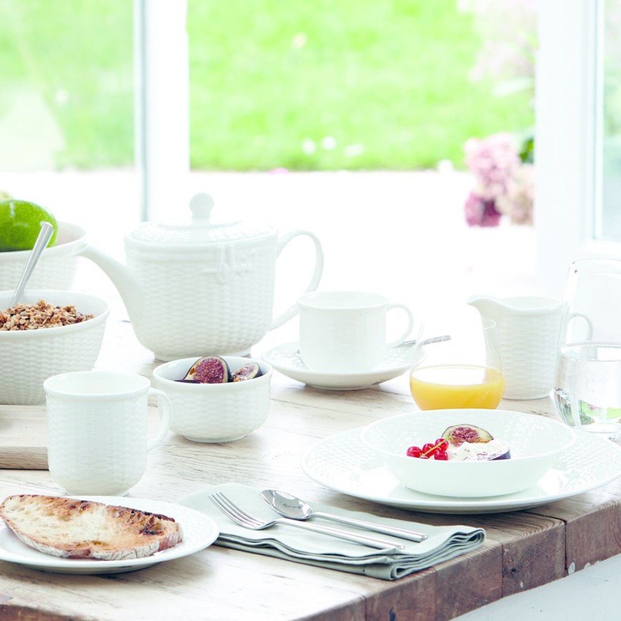 Tea Time Wedgwood Creamers & Sugar Bowls | Wedgwood Nantucket Basket Covered Sugar