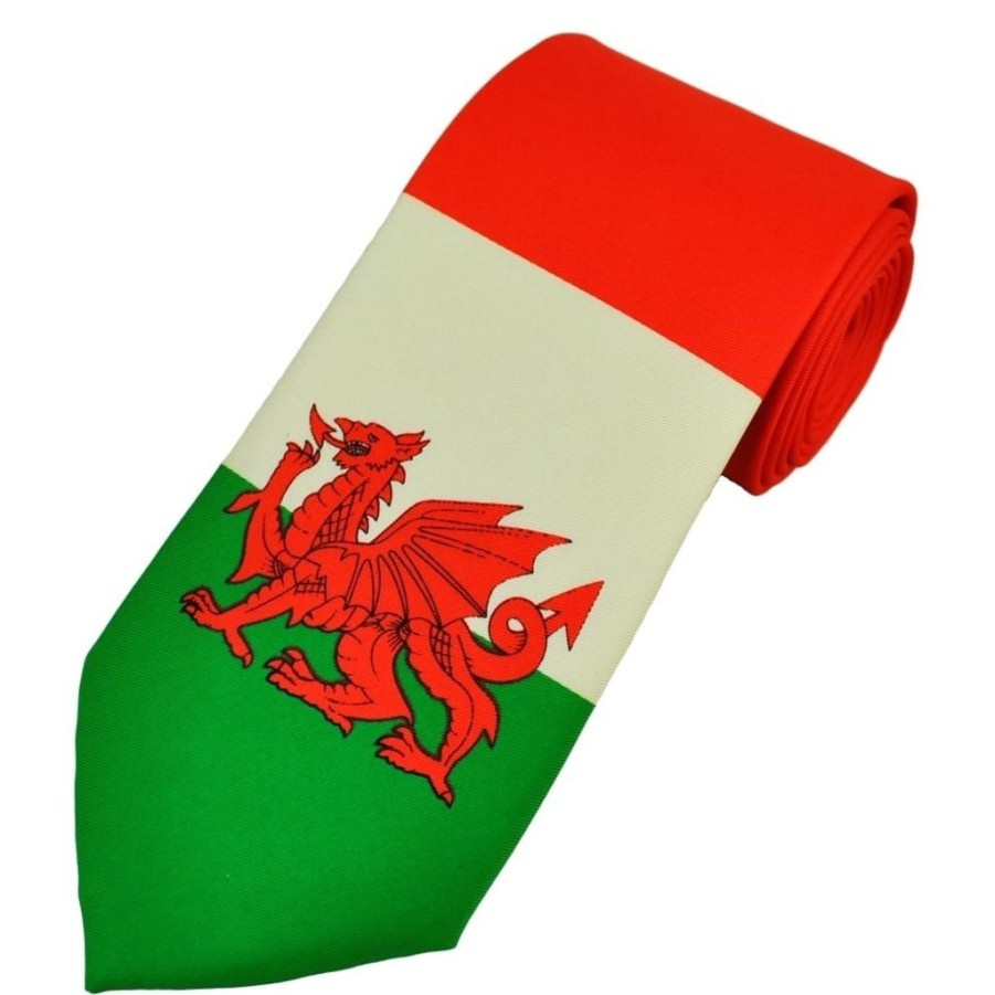 Wear British Isles | Welsh Dragon Large At Tip Of Tie