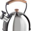 Tea Time British Isles Tea Kettles | Oggi Stainless Steel Whistling Tea Kettle 2.5L Stainless Steel