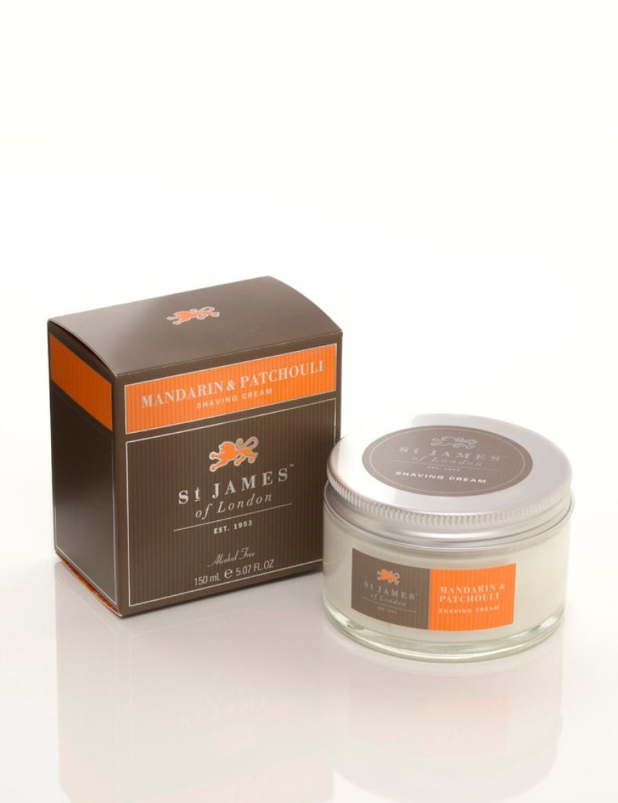 Bath & Body St. James of London Shaving Soaps & Cream | St. James Of London Mandarin & Patchouli Shave Cream Jar 150Ml