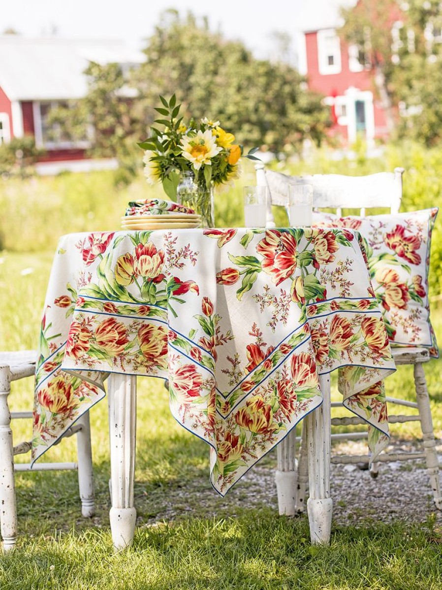 Tabletop April Cornell | April Cornell Tulip Dance Tablecloth - 54" X 54"