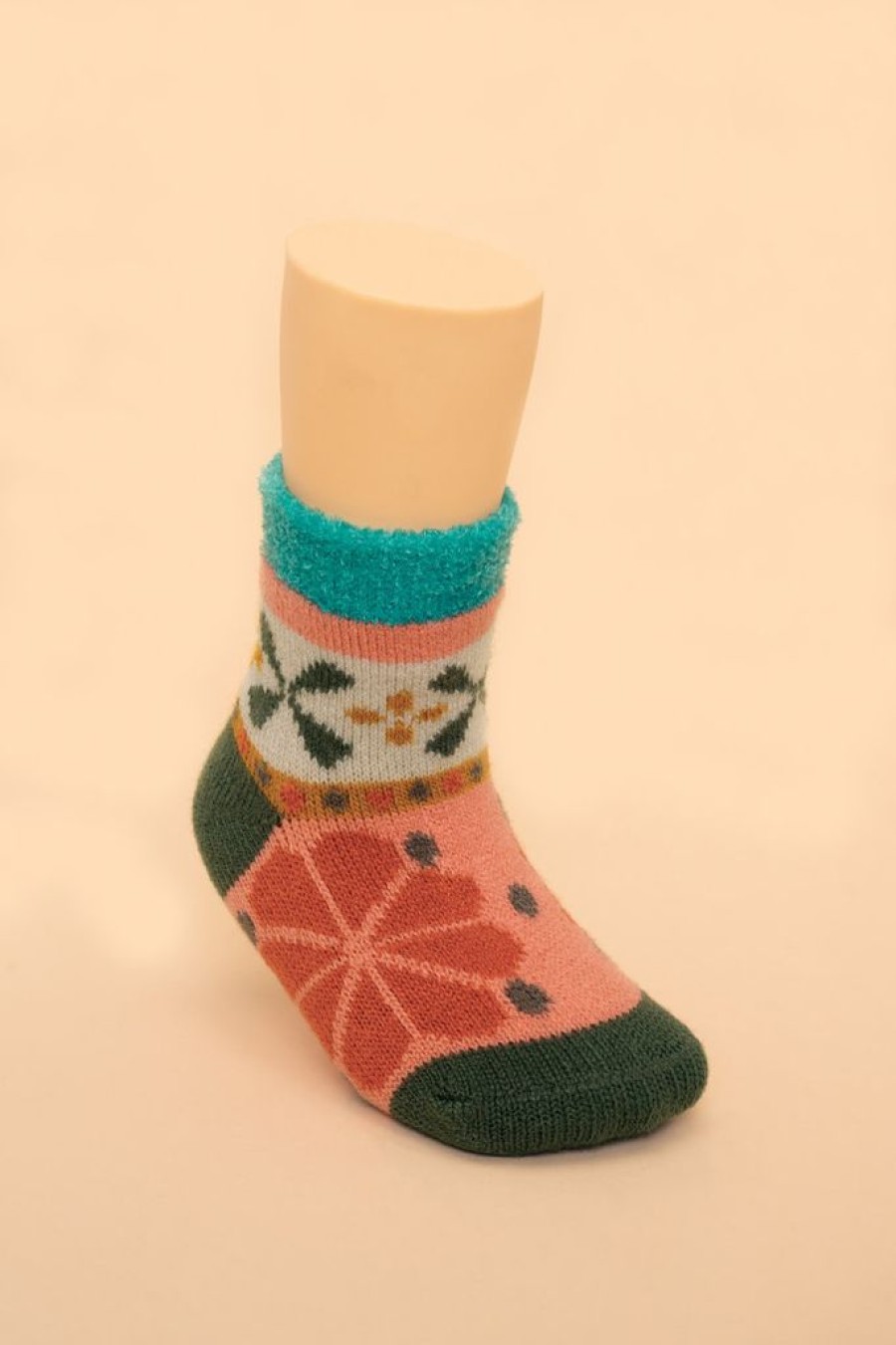 Children Powder UK | Powder Uk Kid'S Fair Isles Cosy Socks (Petal)