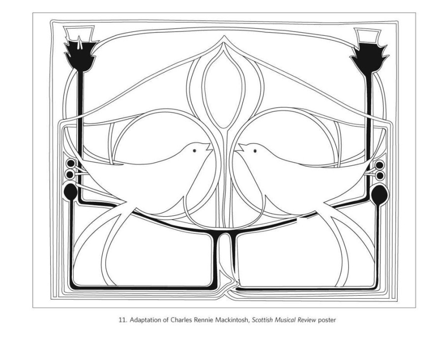 Children British Isles Activity Books | Charles Rennie Mackintosh Designs Coloring Book