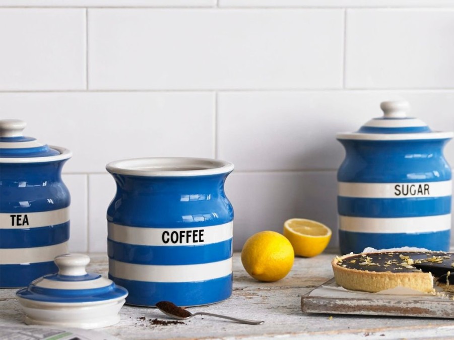 Tabletop Cornishware Cornishware | Cornishware Tea Storage Jar Blue