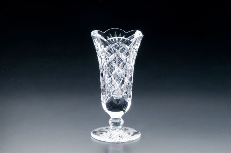 Decor Heritage Crystal Vases | Cathedral 8" Footed Flared Vase