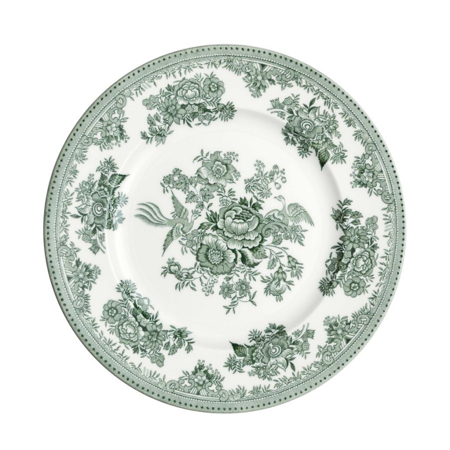 Tabletop Burleigh Pottery Burleigh Pottery | Burleigh Dark Green Asiatic Pheasants Salad Plate 22Cm 8.75" Diameter