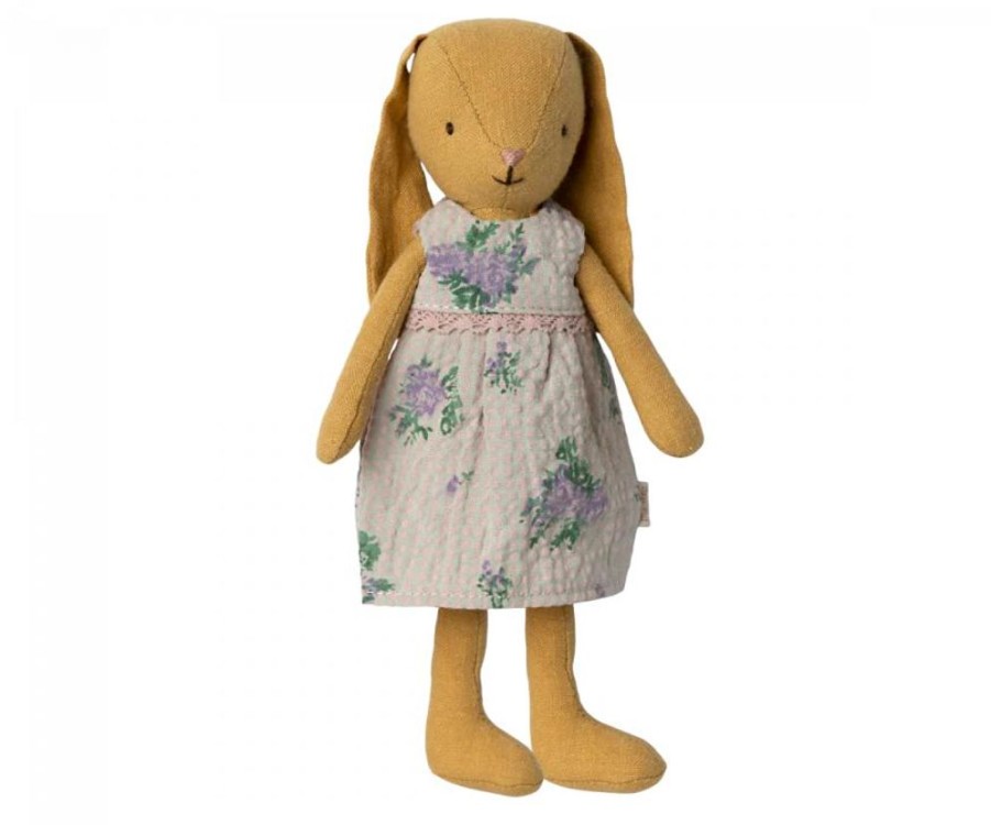 Children Maileg | Maileg Bunny Size 1, Dusty Yellow In Dress