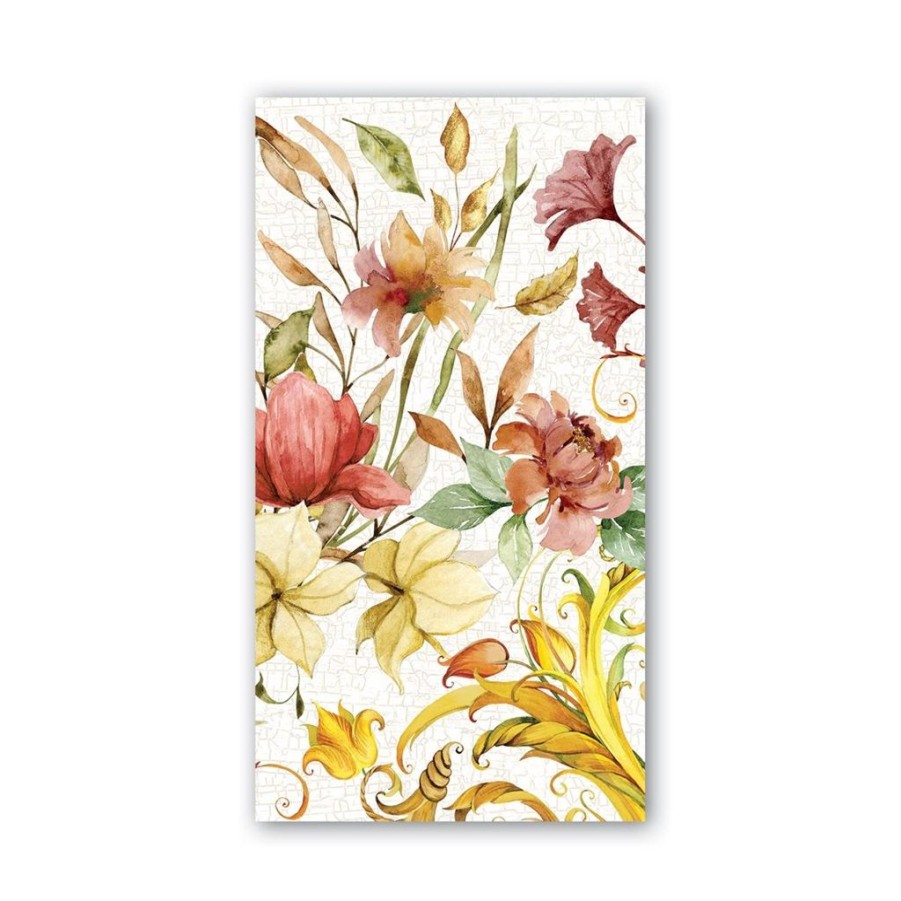 Tabletop Michel Design Works Holiday | Michel Design Works Fall Leaves & Flowers Hostess Napkins