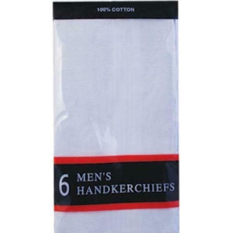 Wear British Isles | Samuel Lamont Men'S 6 White Satin Border Handkerchiefs