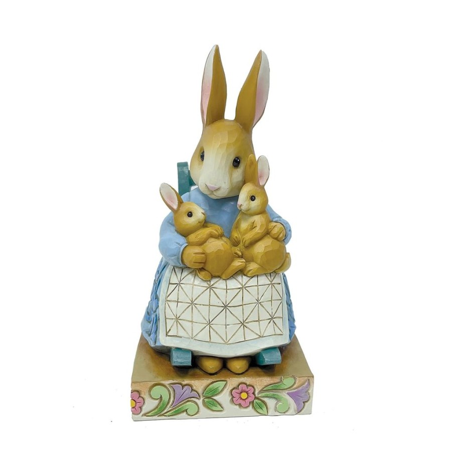 Children British Isles Peter Rabbit | Beatrix Potter By Jim Shore Mrs. Rabbit In Rocking Chair Figurine