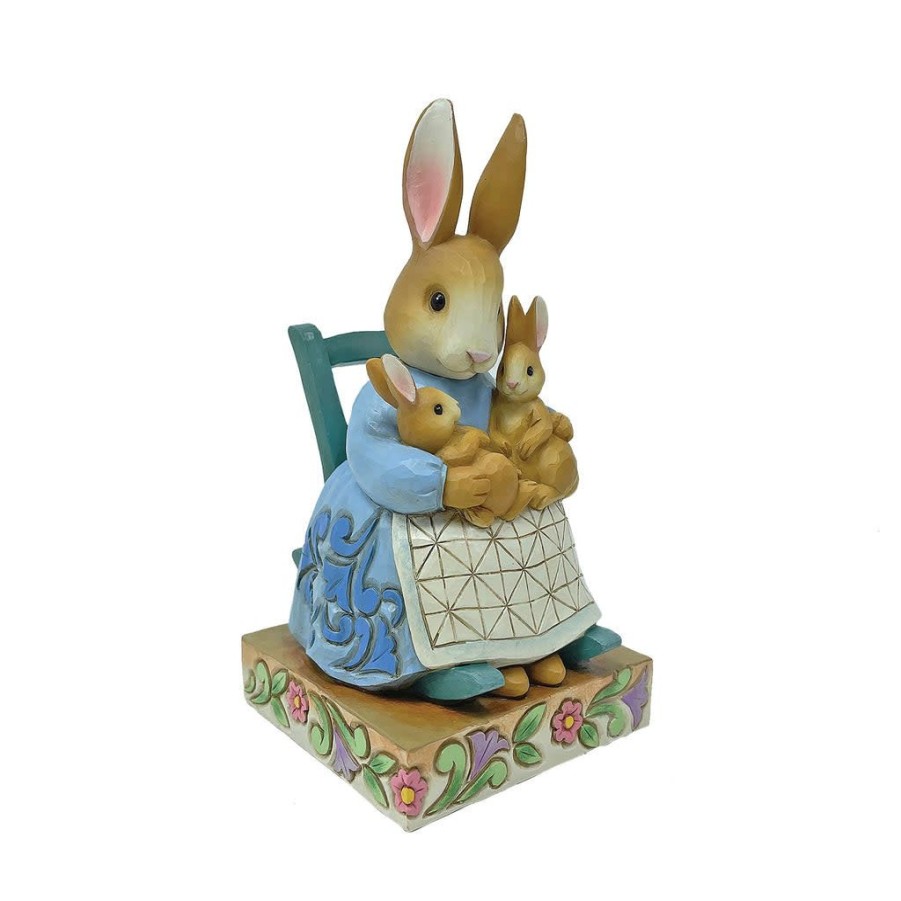 Children British Isles Peter Rabbit | Beatrix Potter By Jim Shore Mrs. Rabbit In Rocking Chair Figurine