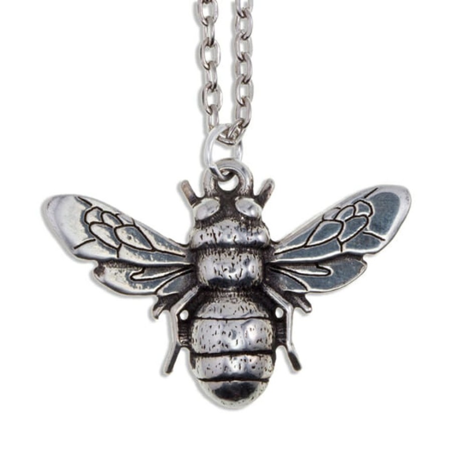 Wear St Justin Necklaces & Pendants | St. Justin Small Bee Pendant Necklace On 16" Curb Chain